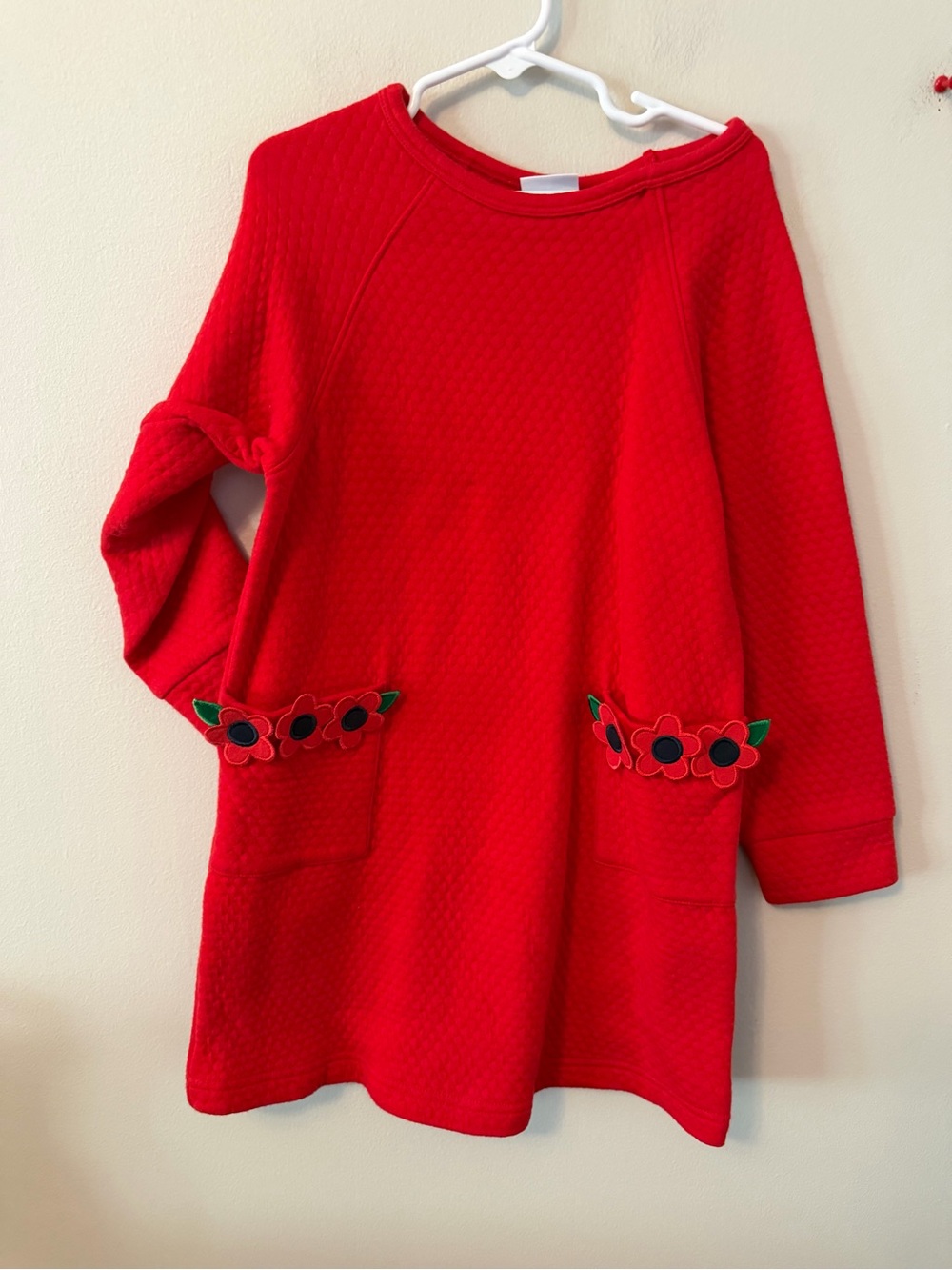 Florence Eiseman Red Floral Pocket Dress